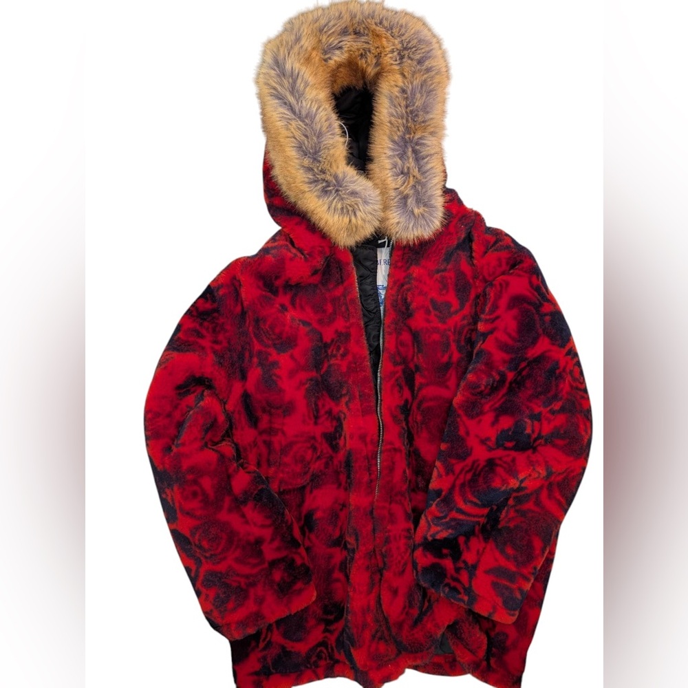 Burberry floral-print shearling jacket